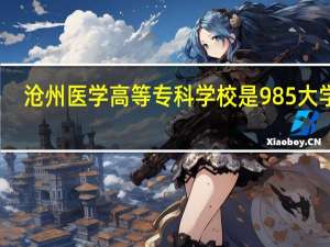 沧州医学高等专科学校是985大学吗