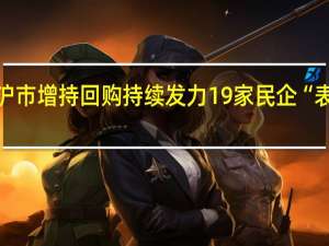 沪市增持回购持续发力 19家民企“表心声”