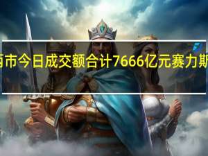 沪深两市今日成交额合计7666亿元赛力斯成交额居首
