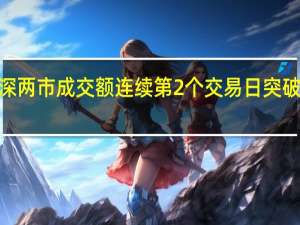 沪深两市成交额连续第2个交易日突破1万亿元