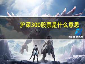 沪深300股票是什么意思