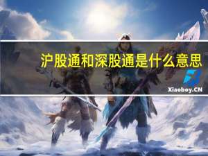 沪股通和深股通是什么意思