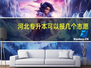 河北专升本可以报几个志愿