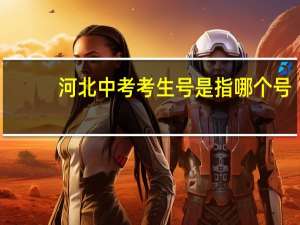 河北中考考生号是指哪个号