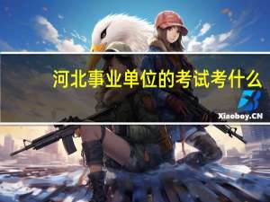 河北事业单位的考试考什么
