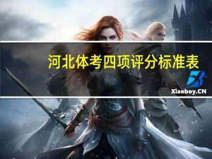 河北体考四项评分标准表