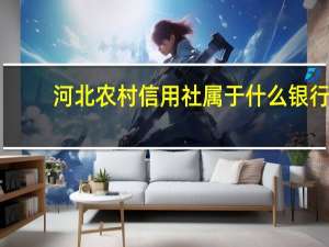 河北农村信用社属于什么银行