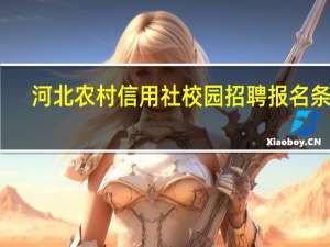 河北农村信用社校园招聘报名条件