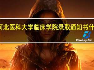 河北医科大学临床学院录取通知书什么样子