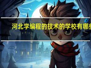 河北学编程的技术的学校有哪些