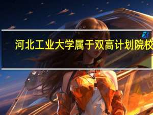 河北工业大学属于双高计划院校吗