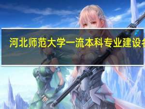 河北师范大学一流本科专业建设名单