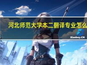 河北师范大学本二翻译专业怎么样