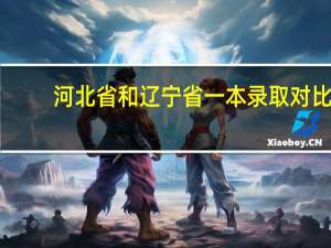 河北省和辽宁省一本录取对比