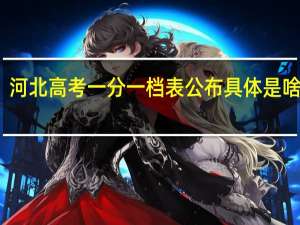 河北高考一分一档表公布 具体是啥情况