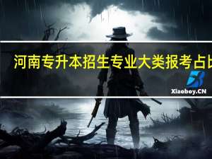 河南专升本招生专业大类报考占比表