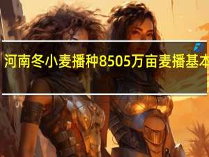 河南冬小麦播种8505万亩麦播基本结束