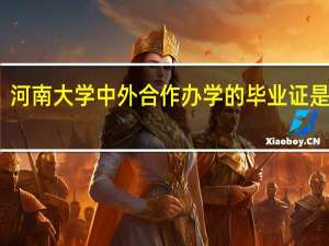河南大学中外合作办学的毕业证是几本