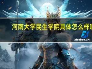 河南大学民生学院具体怎么样啊