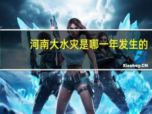 河南大水灾是哪一年发生的