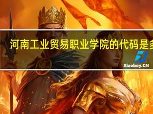 河南工业贸易职业学院的代码是多少