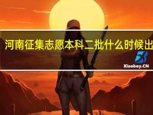 河南征集志愿本科二批什么时候出结果