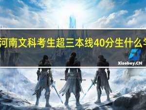 河南文科考生超三本线40分生什么学校好