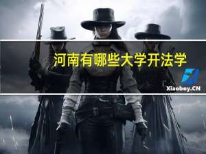 河南有哪些大学开法学