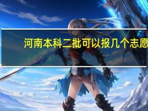 河南本科二批可以报几个志愿