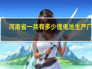 河南省一共有多少锂电池生产厂家