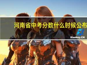 河南省中考分数什么时候公布