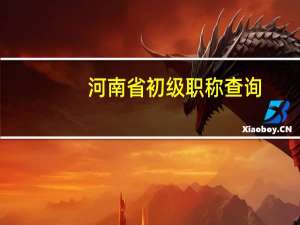 河南省初级职称查询（河南中级职称查询系统）