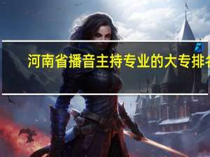 河南省播音主持专业的大专排名