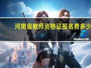 河南省教师资格证报名费多少