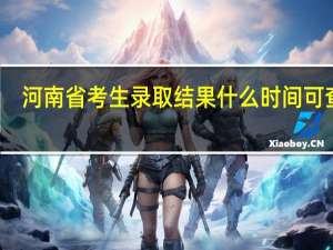 河南省考生录取结果什么时间可查询
