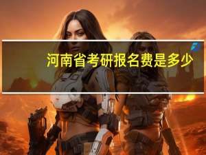 河南省考研报名费是多少