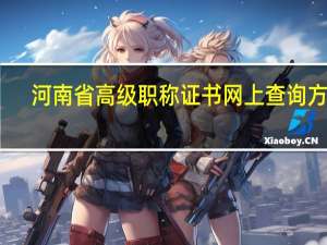 河南省高级职称证书网上查询方法