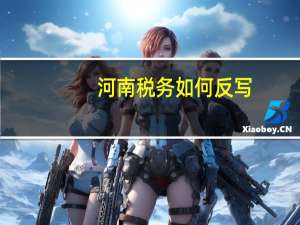 河南税务如何反写