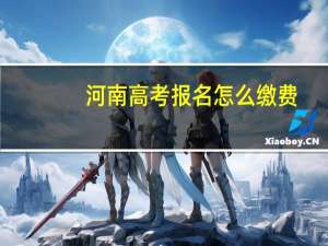 河南高考报名怎么缴费