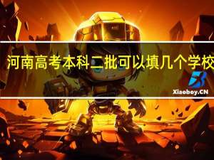 河南高考本科二批可以填几个学校志愿