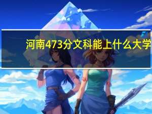 河南473分文科能上什么大学