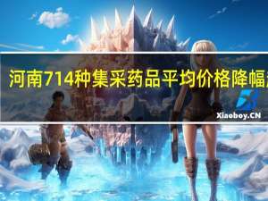 河南714种集采药品平均价格降幅超50%