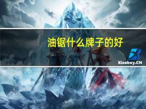 油锯什么牌子的好