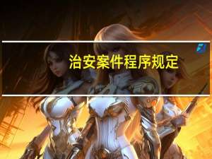 治安案件程序规定