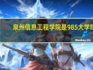 泉州信息工程学院是985大学吗