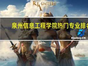 泉州信息工程学院热门专业排名