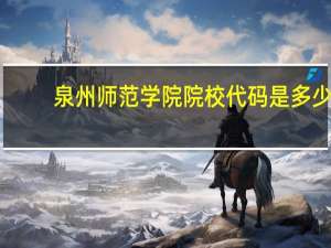 泉州师范学院院校代码是多少