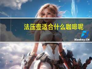 法压壶适合什么咖啡呢