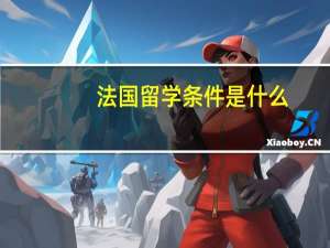 法国留学条件是什么