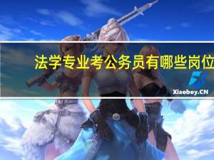 法学专业考公务员有哪些岗位